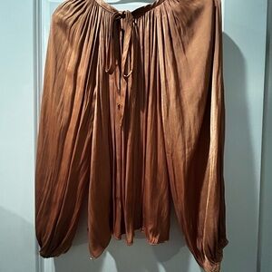 By Together Rust Pleated Top